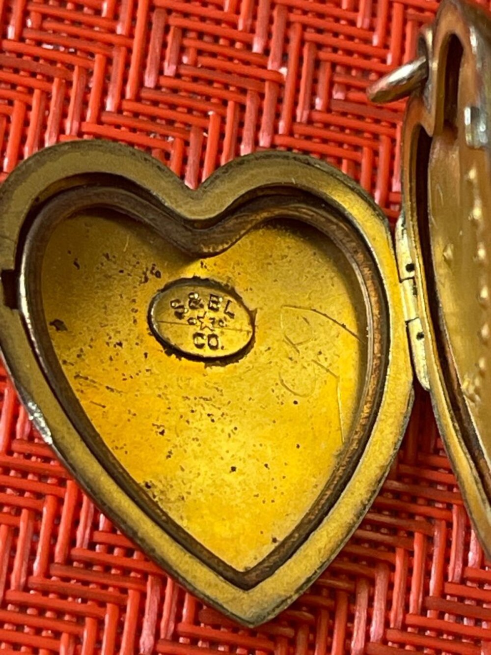 Antique Victorian GF Heart Locket With Crescent Moon & Star Design Paste Stones - Picture 6 of 7